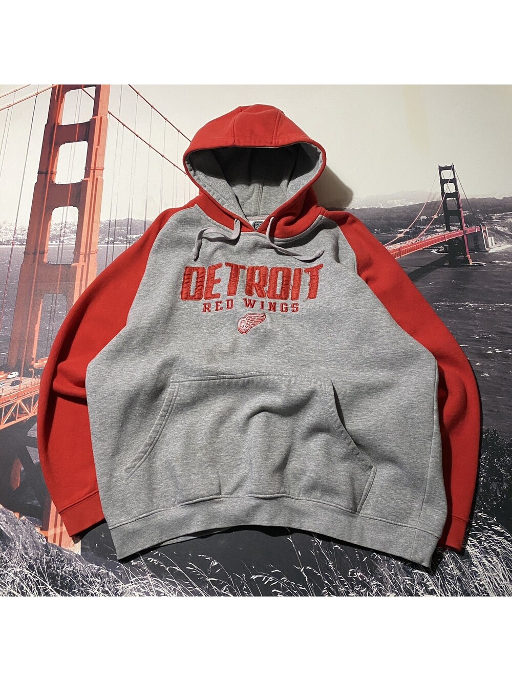 Detroit Red Wings Hoodie Mens Size XL Official NHL Hockey Sweatshirt Jersey